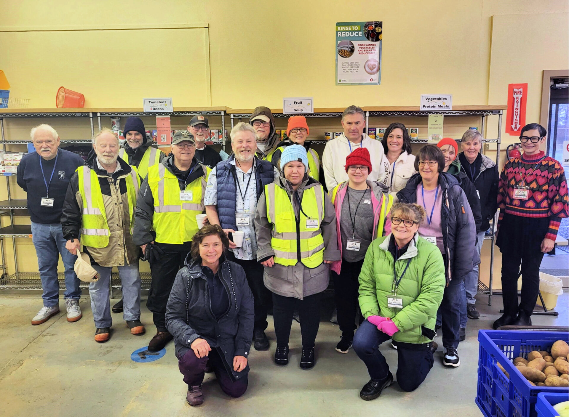 staff and volunteers at Ocean Shores Food Bank