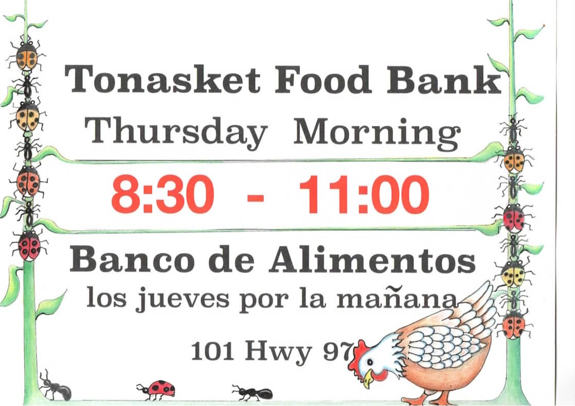 Tonasket Food Bank sign